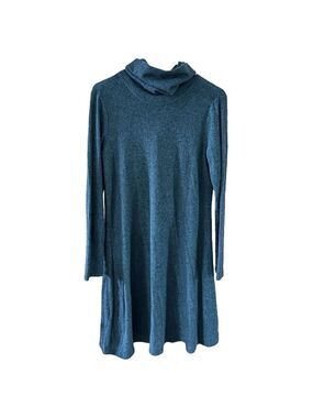 For the Republic Gray Heather Ribbed Turtleneck Dress Small
